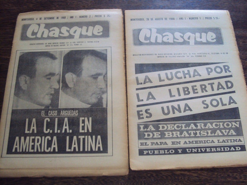 Semanario Marcha 1968 Chasque Censura Únicos 2 Números