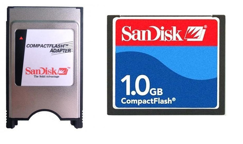 Adaptador Leitor Compact Flash Pcmcia + Cf 1gb Sandisk