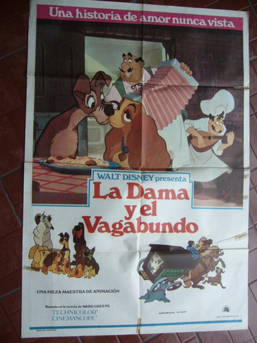 Poster De Cine / La Dama Y El Vagabundo / Walt Disney / 1955