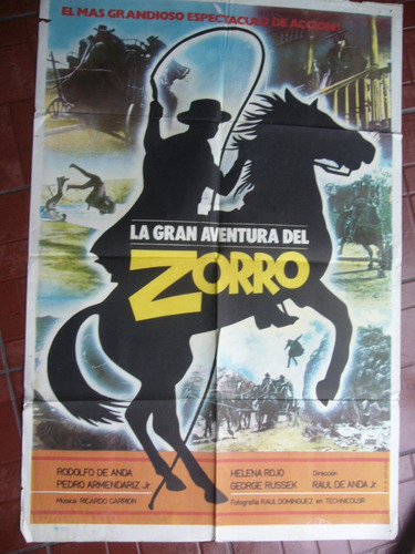 Poster De Cine / La Gran Aventura Del Zorro / 1976