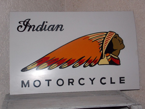 Cartel Chapa  Moto Indian No Esmaltada