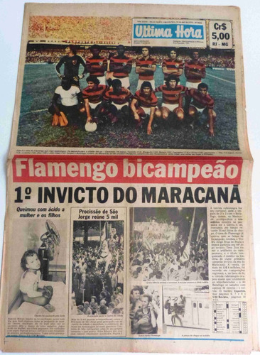 Jornal Flamengo Bi Campeão Carioca 1979 - Peça Única