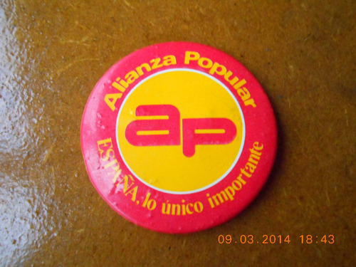 Lucheto Pin Prend. Partido Politico Alianza Popular Española