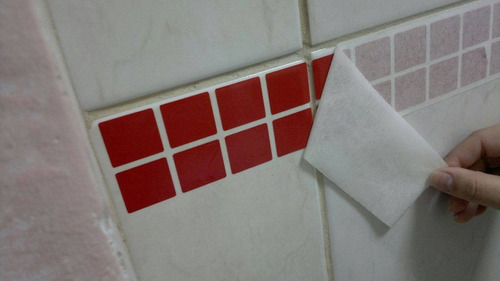 40 Cartelas De Adesivo Pastilhas Faixas Azulejo Frete Gratis
