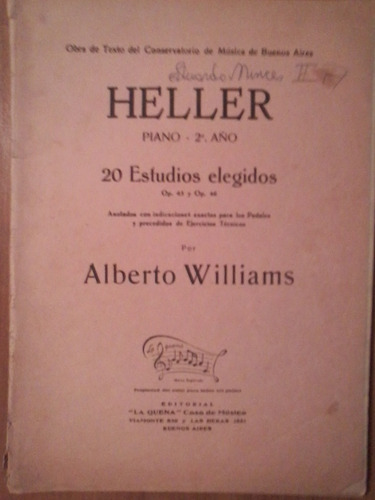 Heller, 20 Estudios Elegidos Por A. Williams