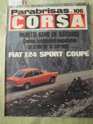 Corsa 106 Fiat 124 Sport Cupe Bizzarrini 5300 Gt Sp Panther