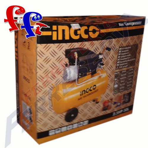 Ff Compresor De Aire 50 Lts; 2,5hp; 8bar Ingco Ac25508 96db