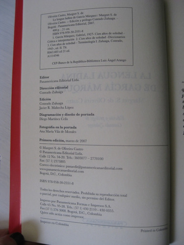 Imagen 4 de 8 de La Lengua Ladina De Garcia Marquez Margret Oliveira Castro