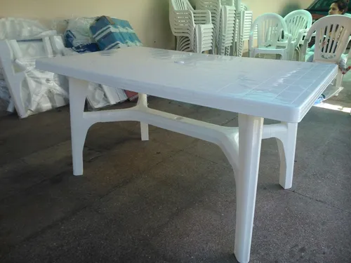 Mesa Rectangular Reforzada Patas En Cruz 1,40 X 78 Cm