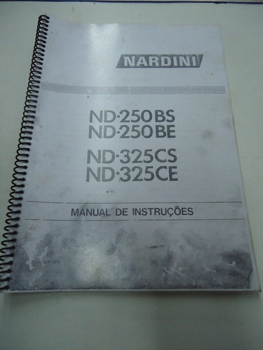 Manual Torno Nardini Nd 250/ 325  Be / Bs