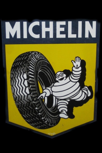 Carteles Antiguo De Chapa Gruesa 30x45cm Michelin Pe-153