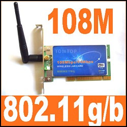 Tarjeta Pci Wi-fi 802.11b/g 108mbps/54mbps Lan