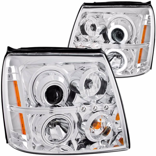 Faros De Lupa + Led Halo Ccfl Cadillac Escalade 2002 - 2006