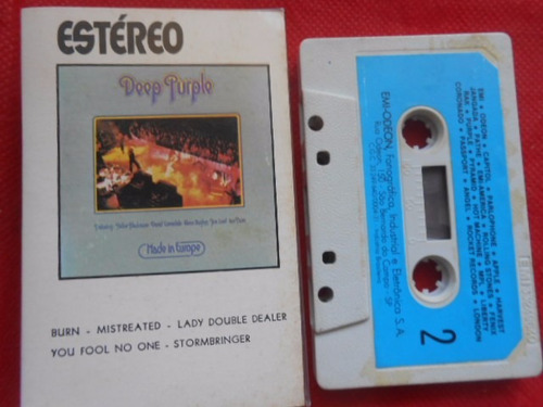 Deep Purple Made In Europe Fita Cassete Original Brasil