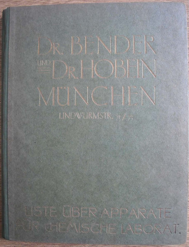 Catalogo De Aparatos Quimicos Para Laboratorios. Año 1933