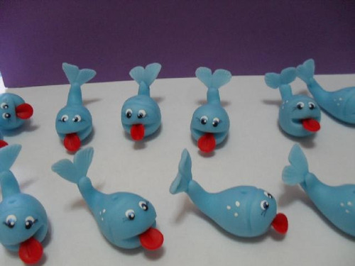 Ballenas Azules-masa Flexible- Para Maquetas 3 Unidad