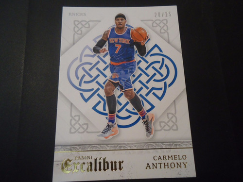 2015-16 Panini Excalibur #13 Carmelo Anthony Gold /25 Knicks