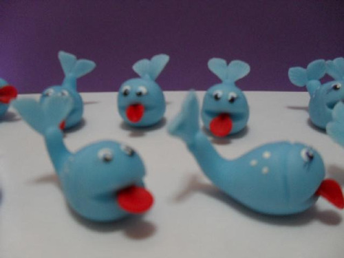 Ballenas Azules-masa Flexible- Para Maquetas 3 Unidad