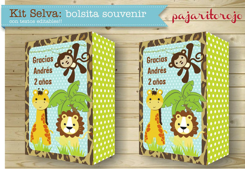 Kit Imprimible Animales De La Selva