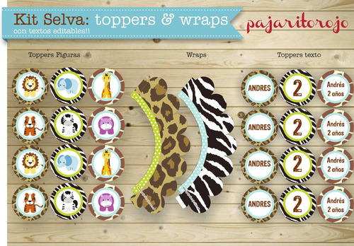 Kit Imprimible Animales De La Selva