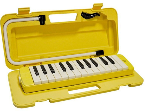 Melodica Yamaha Pianica P25f Amarilla Con Estuche Envio Cuot