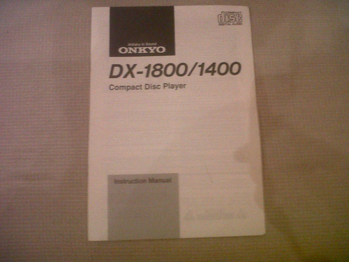 Manual Compact Disc Onkyo Dx 1800/1400