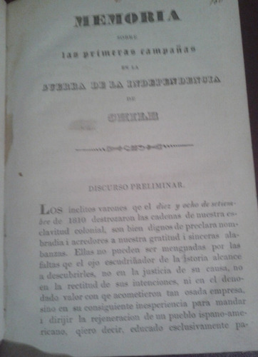 Memoria Sobre Las Primeras Campañas En La Guerra De La Indep