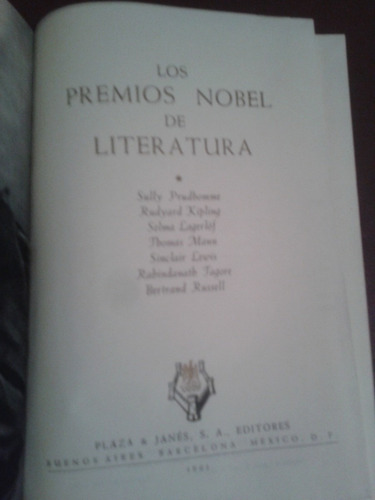 Los Premios Nobel De Literatura