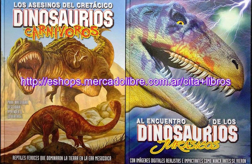 Oferta: 2 Libros De Dinosaurios Jurásicos + Carnívoros Clasa