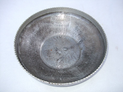 Charola Ensaladera Frutera National Silver De Metal Vintage