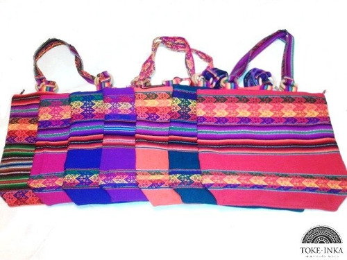 Bolso Diario, Bolso De Playa, Bolso Picnic De Aguayo Peruano