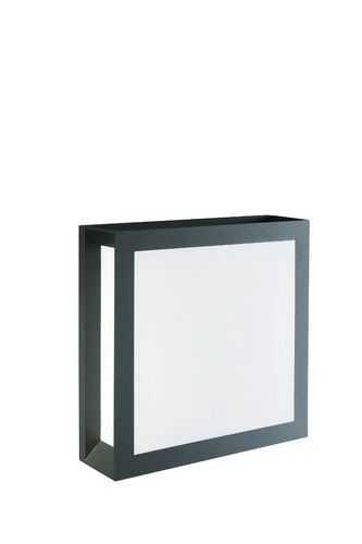 Imagen 1 de 5 de Plafon Exterior Philips Lomini Negro Cuadrado 2 Luces / Nexo