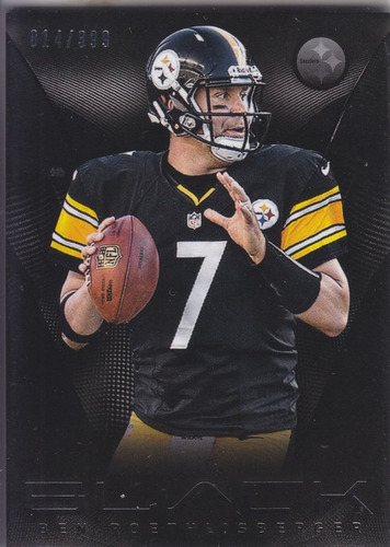 2013 Panini Black Base Thick Ben Roethlisberger Qb Stee /399