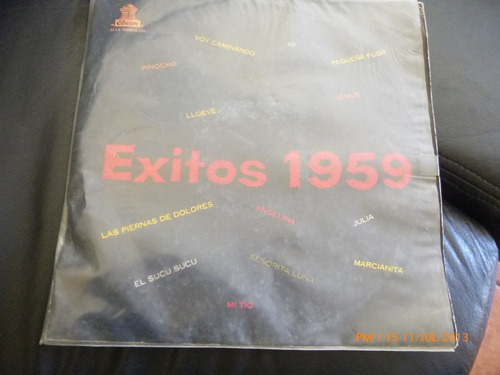 Vinilo Lp De Exitos De 1959 Daniel Morgan Y Su Conjunt (u292