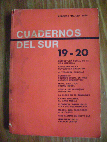 Cuadernos Del Sur N° 19 - 20. Febrero - Marzo 1966