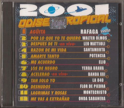 2001 Odisea Tropical Cd Cumbia Rafaga Flor De Piedra Nuevo