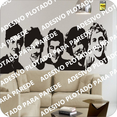 One Direction Adesivo De Parede 1 Metro + Seu Nome
