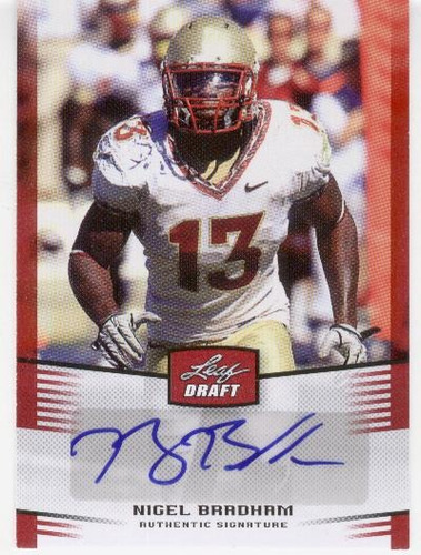 2012 Leaf Autografo Nigel Bradham Rookie Buffalo Bills