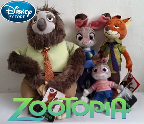Disney Store Zootopia Boneco PelĂșcia Plush Flash 40 Cms