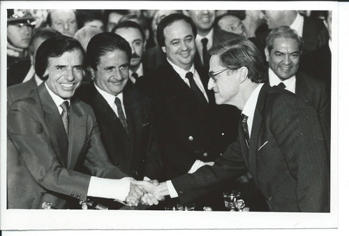 Foto Menem Duhalde Privatizaciones 1990