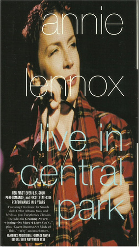 Vhs   Annie Lennox   Live In Central Park    Hecho En Usa