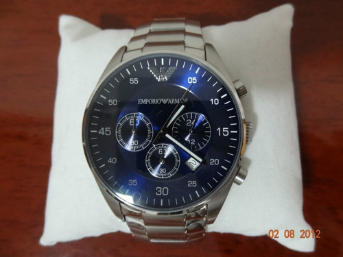 Relógio Emporio Armani Ar5860 Blue Dial Chronograph