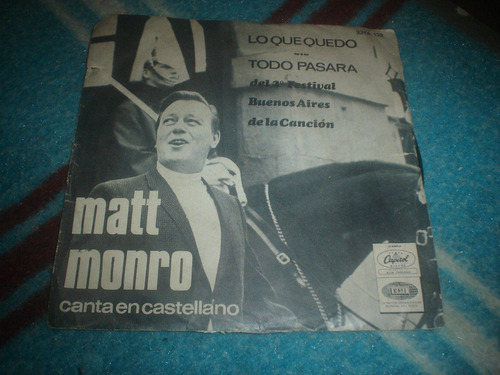 Matt Monro - Disco Simple - 7 PuLG.