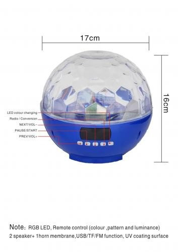 Bola De Luz Y Sonido Reproduce Pen Y Microsd