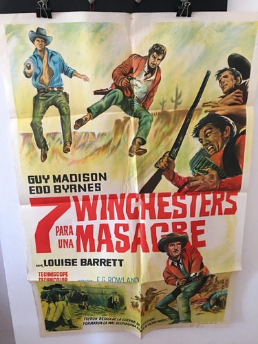 Afiche De Cine Original - Siete Winchesters Para Una Masacre