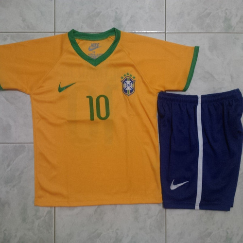 Uniformes Brasil Local Estampado Neymar Solo Niños