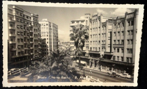 Cartão Postal Antigo Porto Alegre  Praça Otavio Rocha