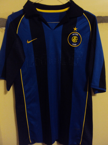 Camiseta Inter Milan Italia 2001 2002 Vieri #10 Selección M