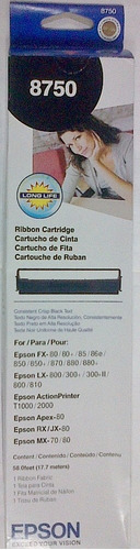 Epson Cartucho De Cinta 8750 Para Impresoras Lx-300 / Lx-800