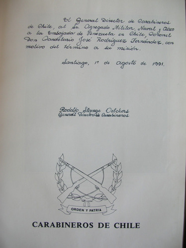 Libro De Carabineros Autografiado Gral Rodolfo Stange (Usado)